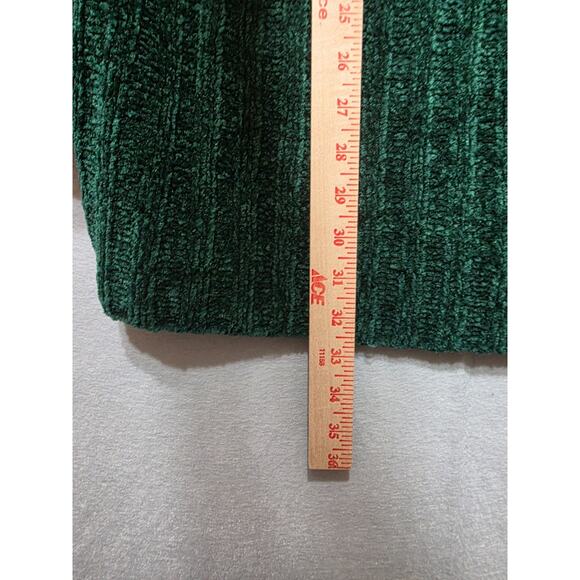 Vintage Forenza Green Chenille Turtleneck Sweater Women’s Med Ribbed Cozy 90s - Picture 7 of 7